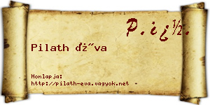Pilath Éva névjegykártya